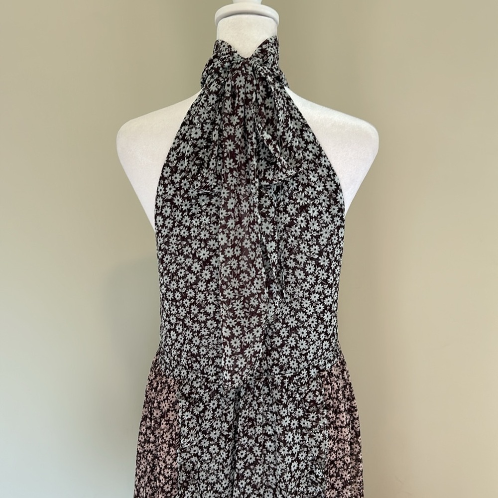 Sabina Musayev Floral-Print Tiered Gown New Size Small - Picture 12 of 13